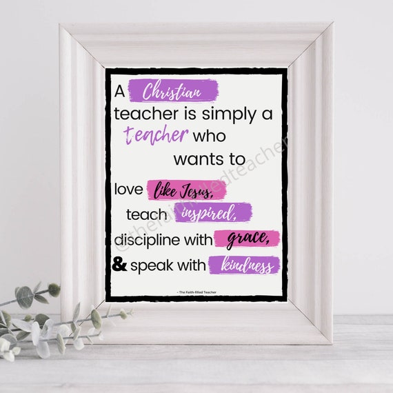 Christian Teacher Gifts Teacher Gift Ideas Printables for | Etsy