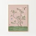 Powder Pink Chinoiserie art print, peony and Bird, Botanical print, Chinese wallpaper art print, Panel (PLUM Art Print) Quinta Midori