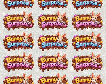 Bunny Surprise Jumbo Egg Decal A3 Gang Sheet UVDTF or DTF Prints