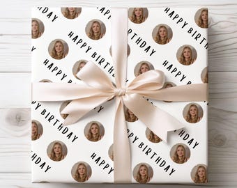 Photo Upload Birthday Wrapping Paper A2 Sheet