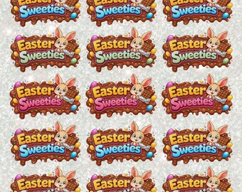 Easter Sweeties Jumbo Egg Decal A3 Gang Sheet UVDTF or DTF Prints