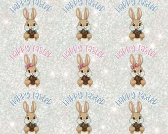 Easter Bunny Chocolate Egg A3 Gang Sheet UVDTF or DTF Prints