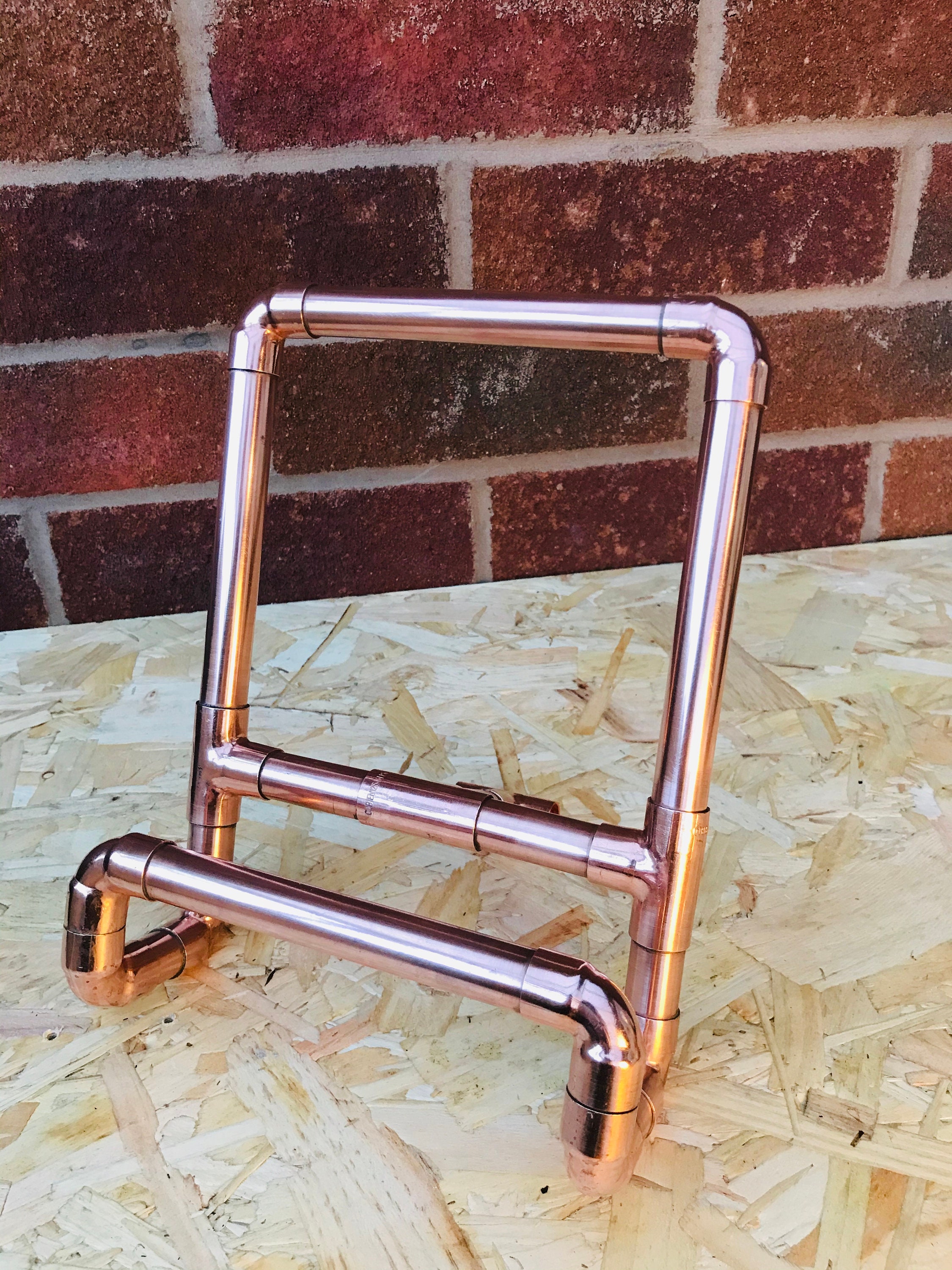 Recycled Copper Pipe Recipe Book Holder Copperbook Stand Etsy UK