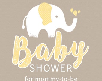 Baby Shower Invitation - Elephant