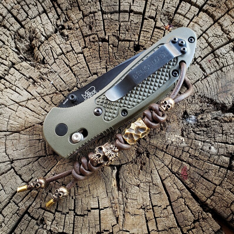 Bead from bronze. Edc paracord bead knives lanyard . Etsy