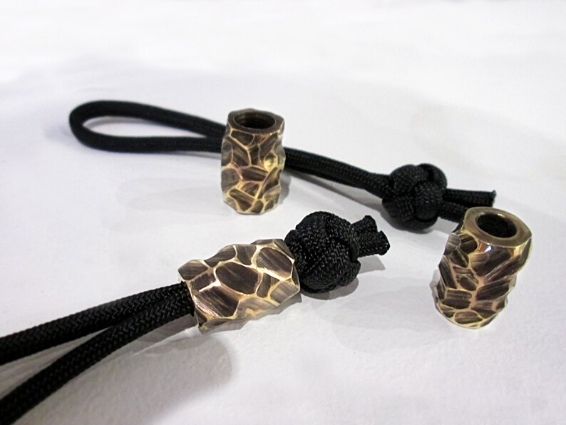 Bead from bronze. Edc paracord bead knives lanyard . Etsy