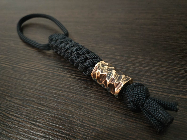 Bead from bronze. Edc paracord bead knives lanyard . Etsy