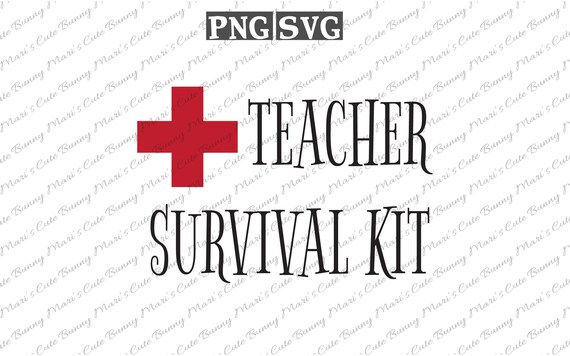 Download Teacher Survival Kit Svg Clipart Funny Teacher Etsy