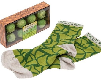 Martins Chocolatier Luxury Chocolate Brussels Sprouts and Socks 8-11 Gift Pack Chocolate Gift Chocolate Truffles Christmas Stocking Filler