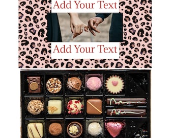 Personalisierte Schokoladen-Geschenkbox | 16 Box | Leopard