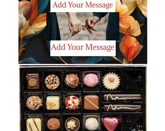 Personalisierte Schokoladen-Geschenkbox | 16 Box | Blumen