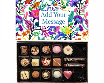 Personalisierte Schokoladen-Geschenkbox | 16 Box | Wildblumen