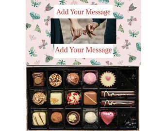 Personalisierte Schokoladen-Geschenkbox | 16 Box | Schmetterlinge