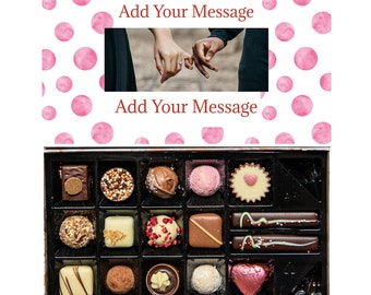 Personalisierte Schokoladen-Geschenkbox | 16 Box | Rosa Punkte