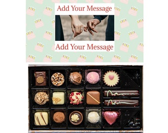 Personalisierte Schokoladen-Geschenkbox | 16 Box | Geburtstagskuchen
