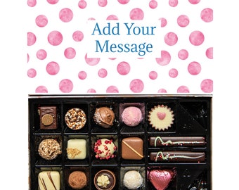 Personalised Chocolate Gift Box | 16 Box | Pink Dots