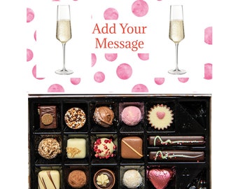 Personalised Chocolate Gift Box | 16 Box | Pink Dots