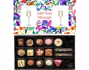 Personalised Chocolate Gift Box | 16 Box | Wildflowers