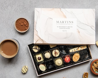 Martin's Chocolatier Wickedly White Chocolate Gift Box 16 Chocolates in 15 flavours (150g)