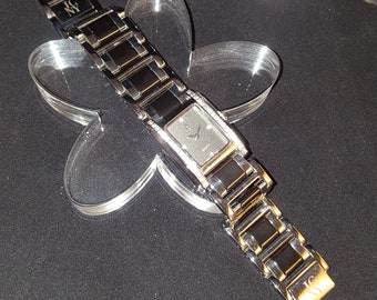 Swarovski Adorned Glam Ladies watch - Black Solar Steel 729