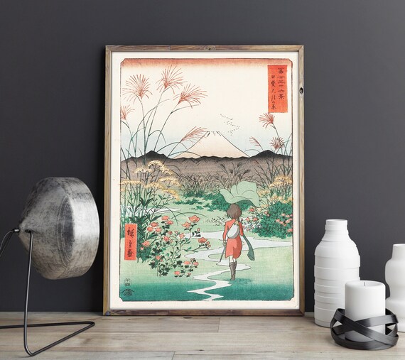 The Secret World Of Arrietty Japanese Old Painting Mashup Print Studio Ghibli And Utagawa Hiroshige Art Collectibles Giclee Vadel Com
