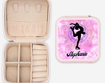 Jewlery case holder, Figure Skater, Ice skater, skate gift, Girl gift, Personalized, Custom ring holder