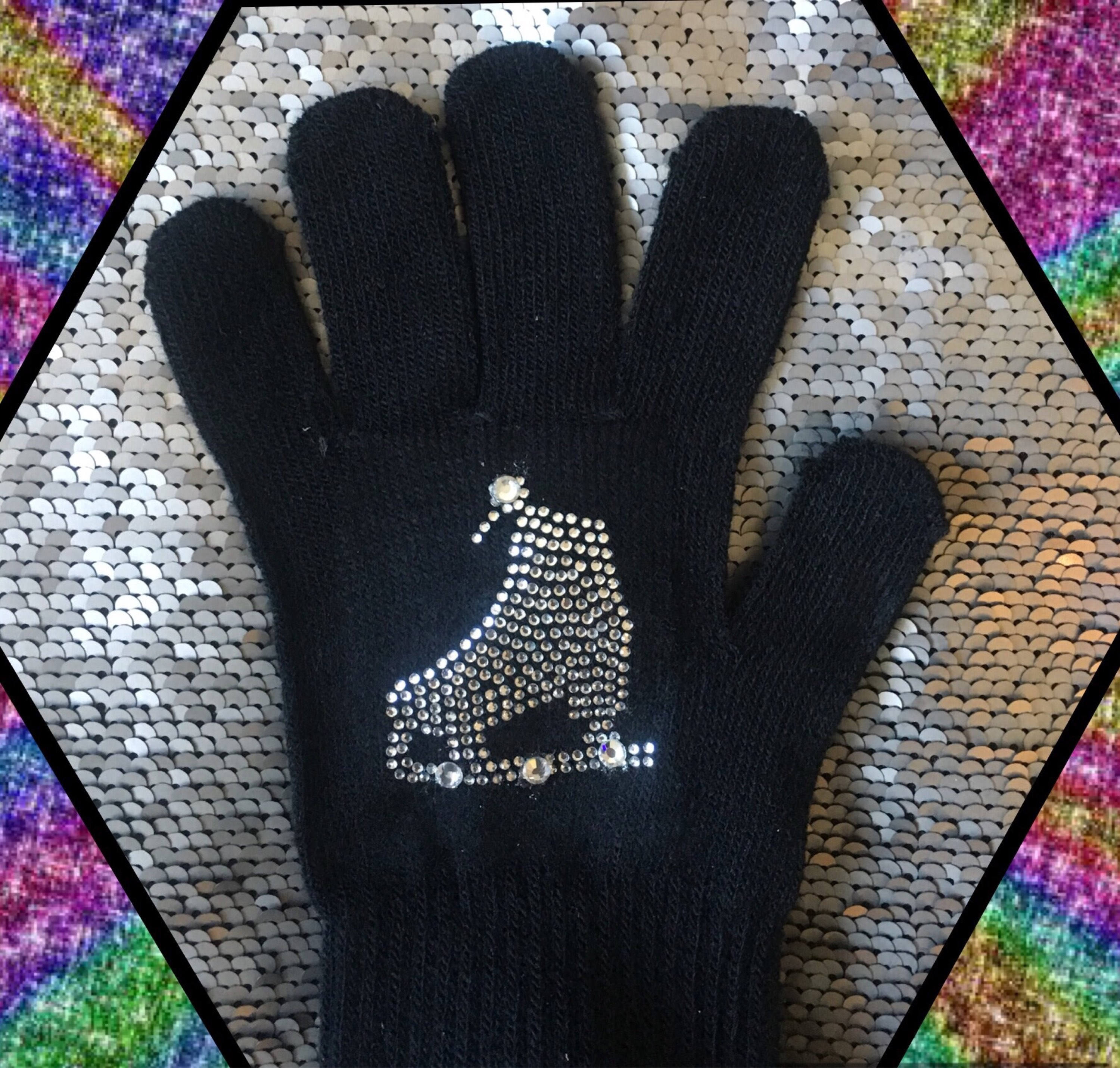Crystalized Ice Skate Gloves Kids Gloves for Figure Skaters Etsy