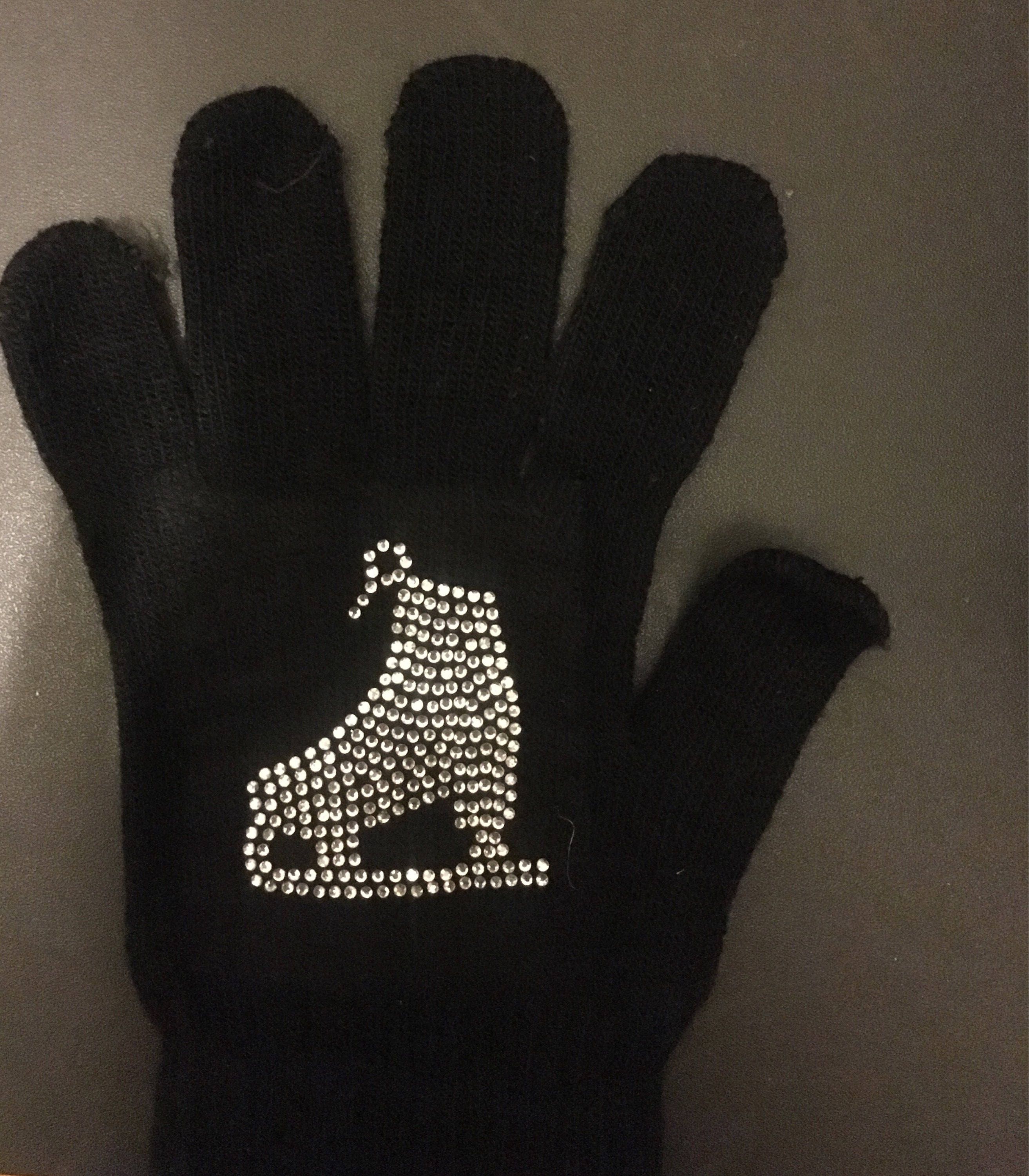 Crystalized Ice Skate Gloves Kids Gloves for Figure Skaters Etsy
