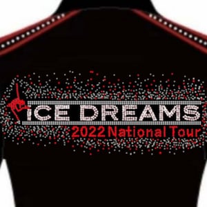 ICE DREAMS Tour 2022 Jacket, Olympian Zip-up Jacket, Warm up jackets for Figure Skaters, Gift for Ice Skaters, Rhinestone Bling Jacket,