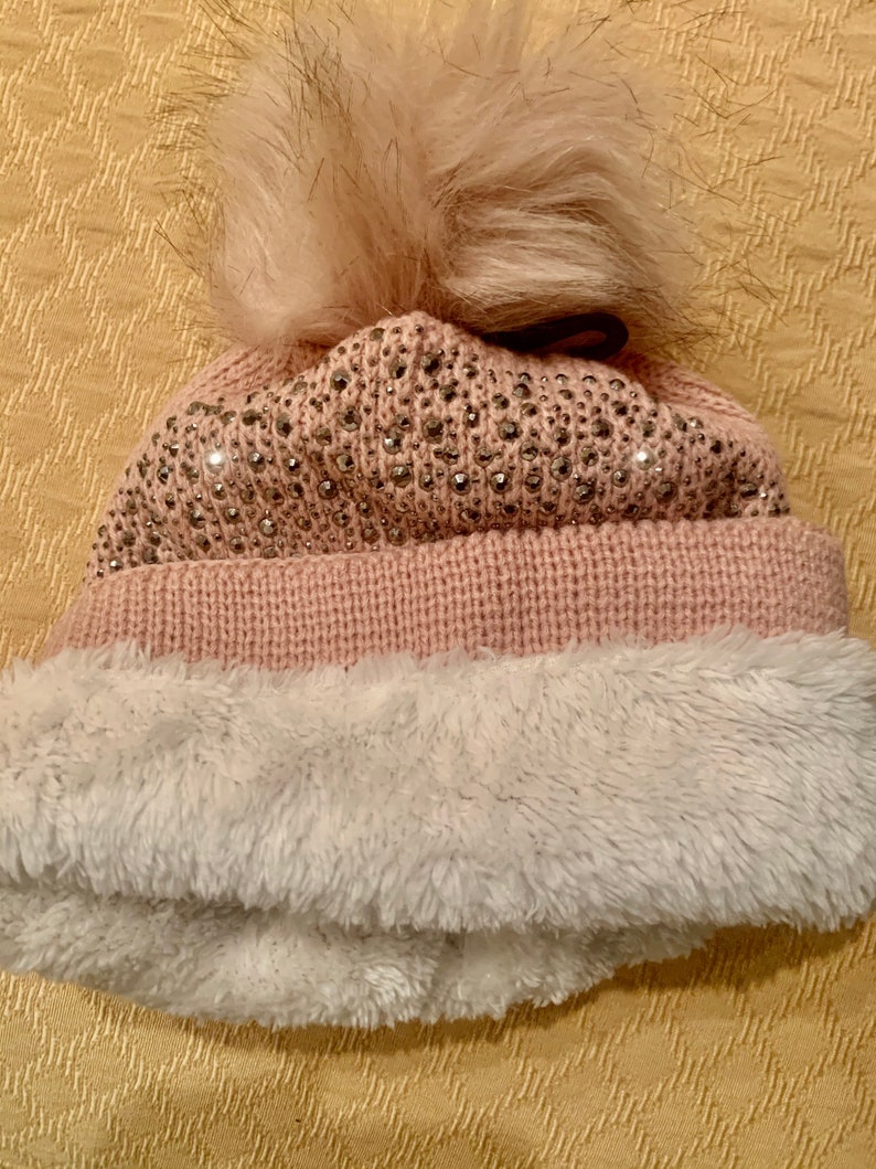 bling pom pom hat