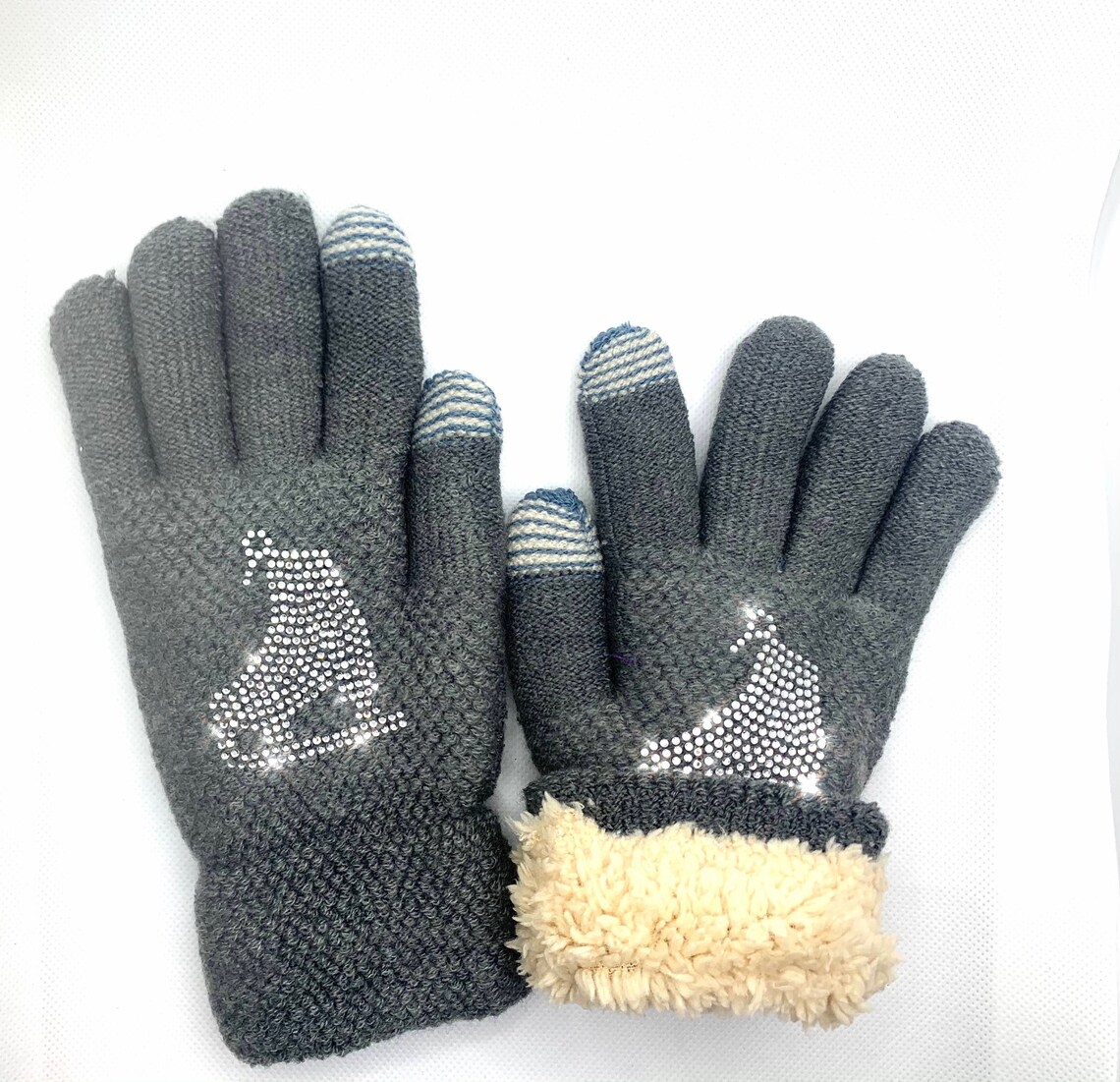 Pink Winter Gloves for Teens and Adults Rhinestone Gloves Etsy