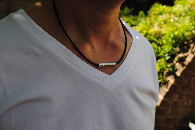 Mens Leather Necklace Mens Jewellery Mens Silver Necklace Etsy