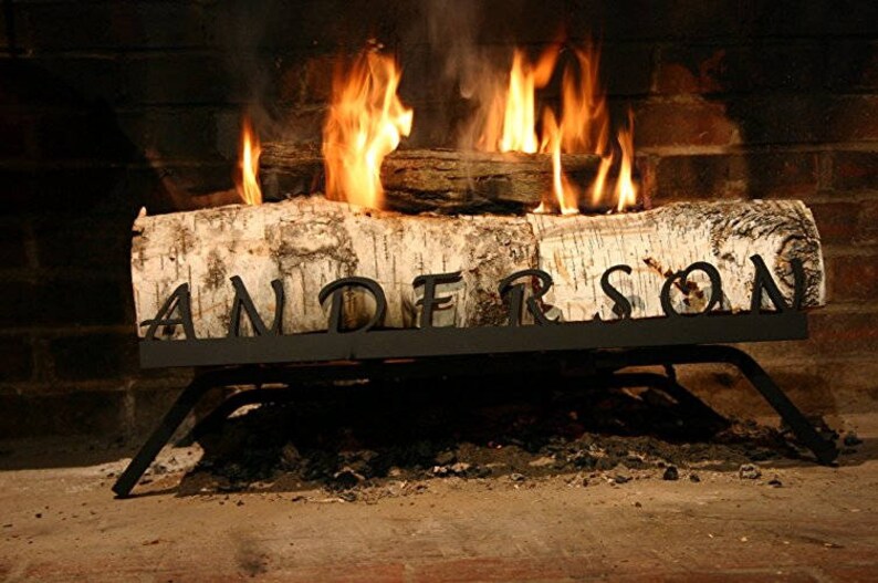 Personalized Fireplace Grate Script Font Custom American Etsy
