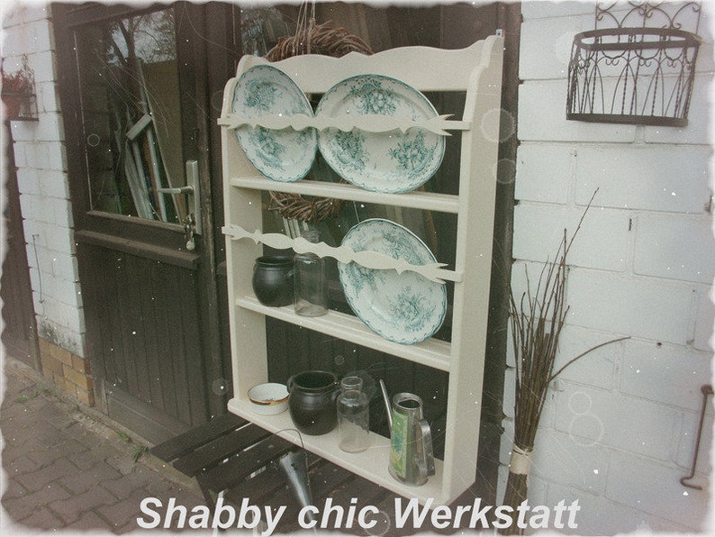 Plate shelf / Kitchen shelf / Wall shelf / Shabby chic image 4