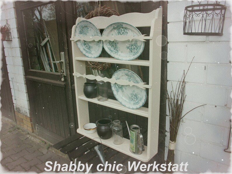 Plate shelf / Kitchen shelf / Wall shelf / Shabby chic image 3