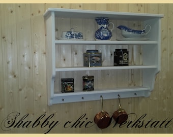 Kitchen shelf, living room shelf, shabby chic, country house