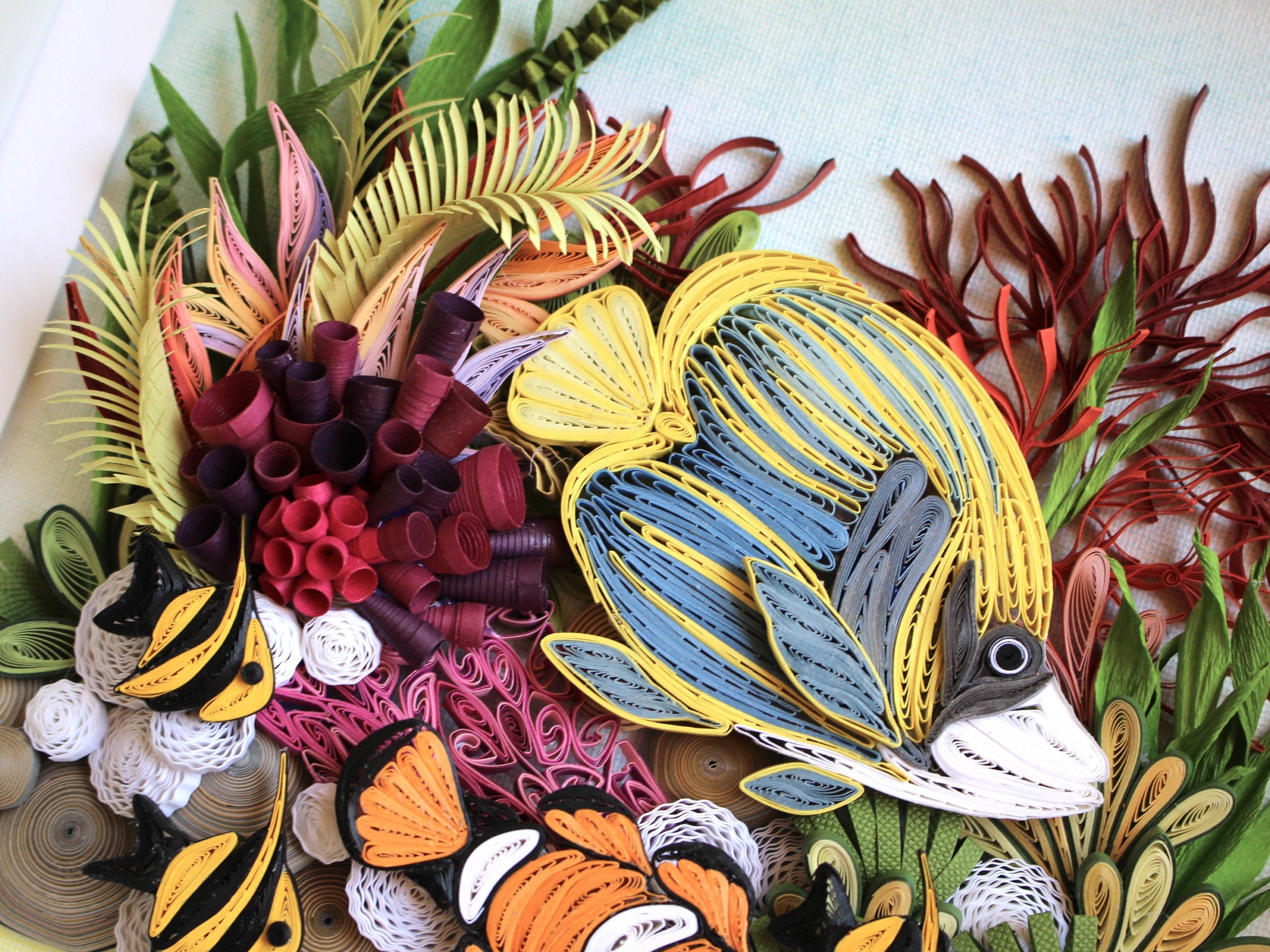 Buy 3D Paper Quilling Underwater World Framed Wall Decor Online in India - Etsy Buy 3D Paper Quilling Underwater World Framed Wall Decor Online in India - Etsy