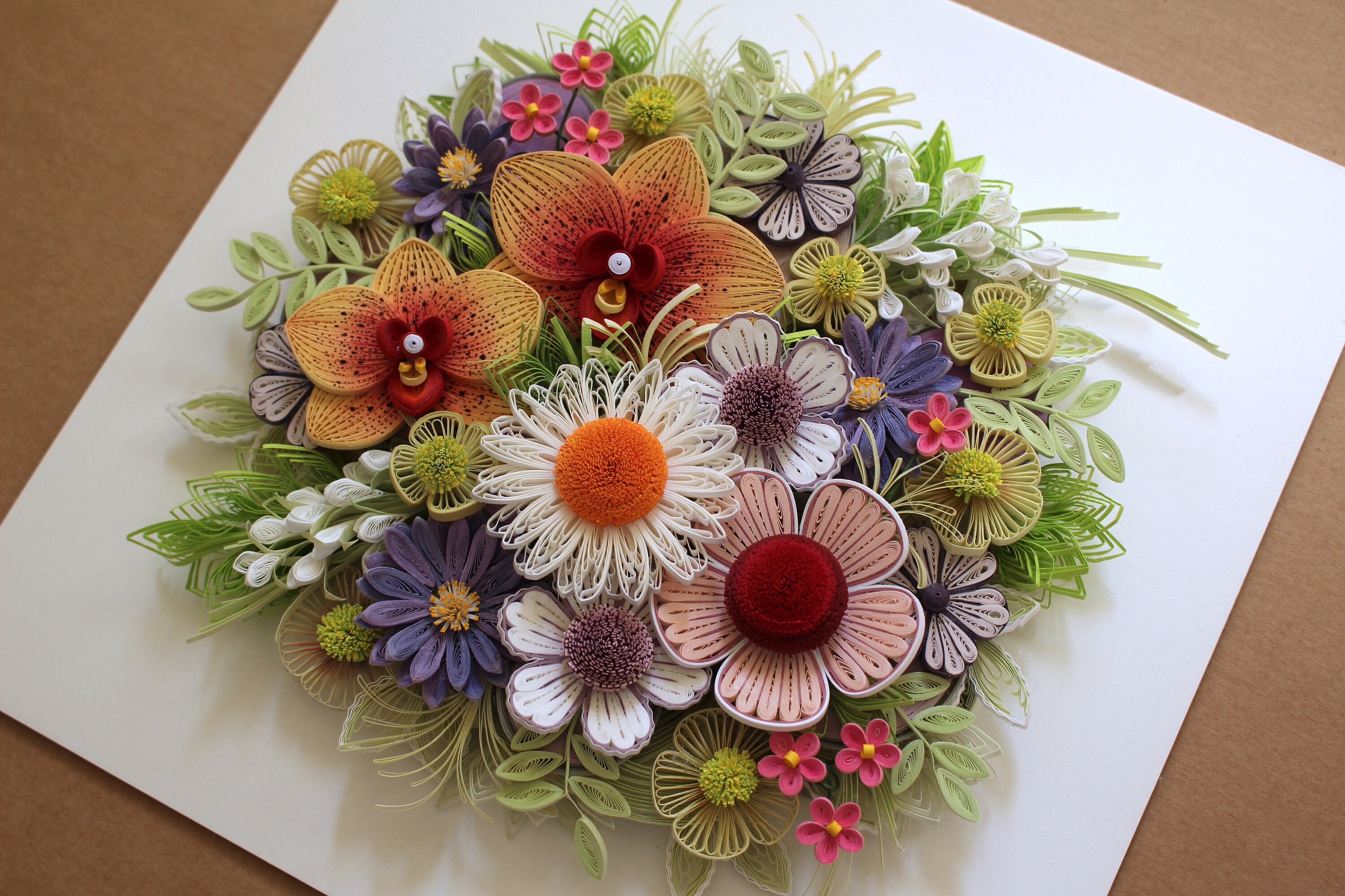 Original 3D Paper Quilling Artwork Botanical Wall Art Gift - Etsy