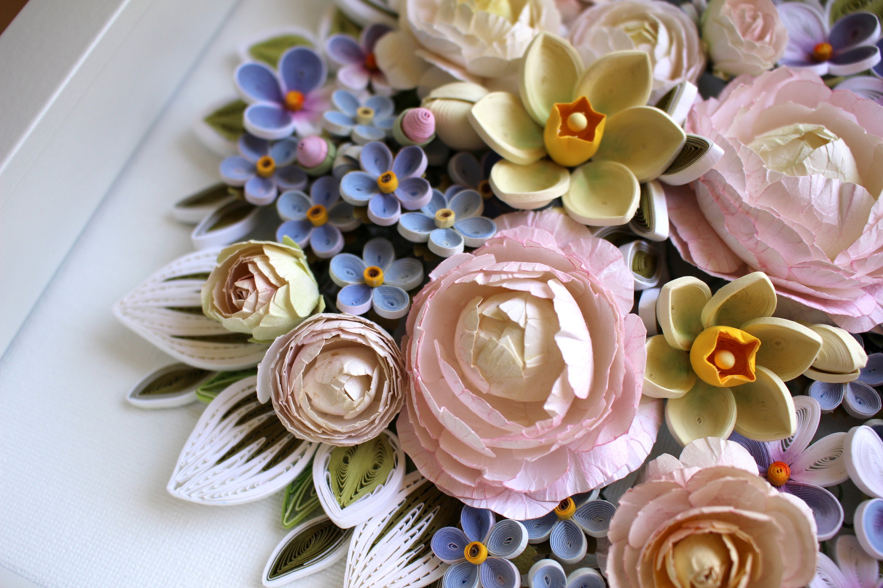 Download 3d Paper Quilling Flowers Wall Decor Flower Arrangement With Etsy