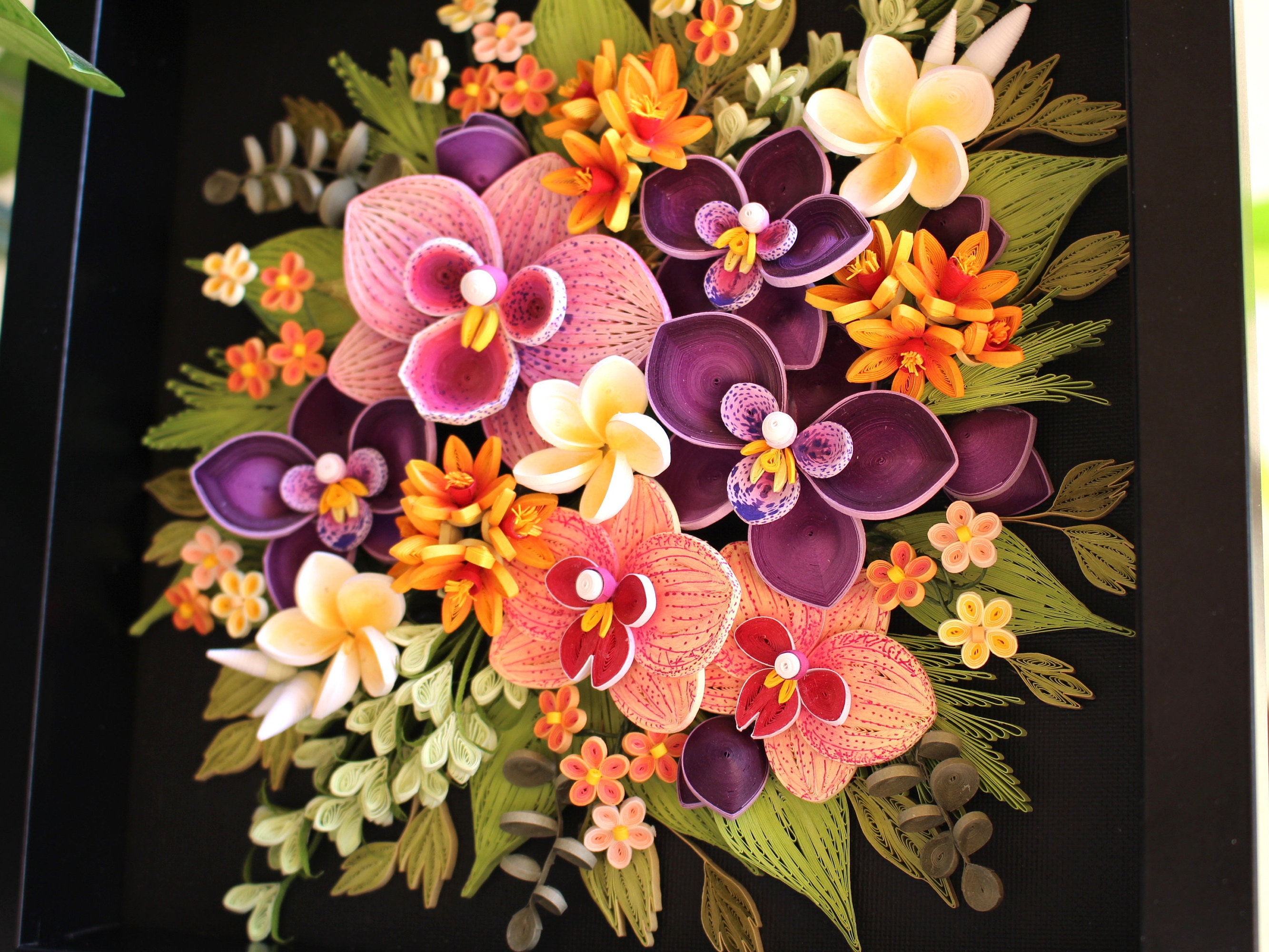 Panneau De Fleurs Tropicales De Quilling En Papier 3d Etsy Canada Panneau De Fleurs Tropicales De Quilling En Papier 3d Etsy Canada