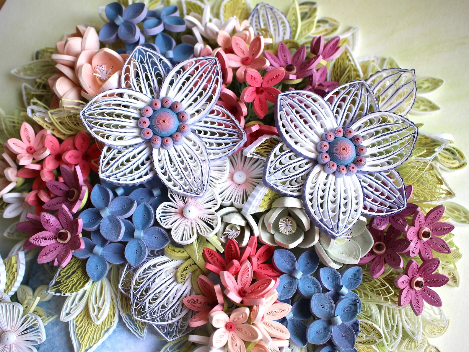 3D Paper Quilling Bouquet With Gentle Spring Flowers Quilling Home