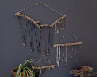 Organisateur de bijoux en bois d’olive - Fait sur commande - Choisissez vos propres bijoux Display Art, Petits cintres de stockage de l’espace, Respectueux de l’environnement Zéro Déchet