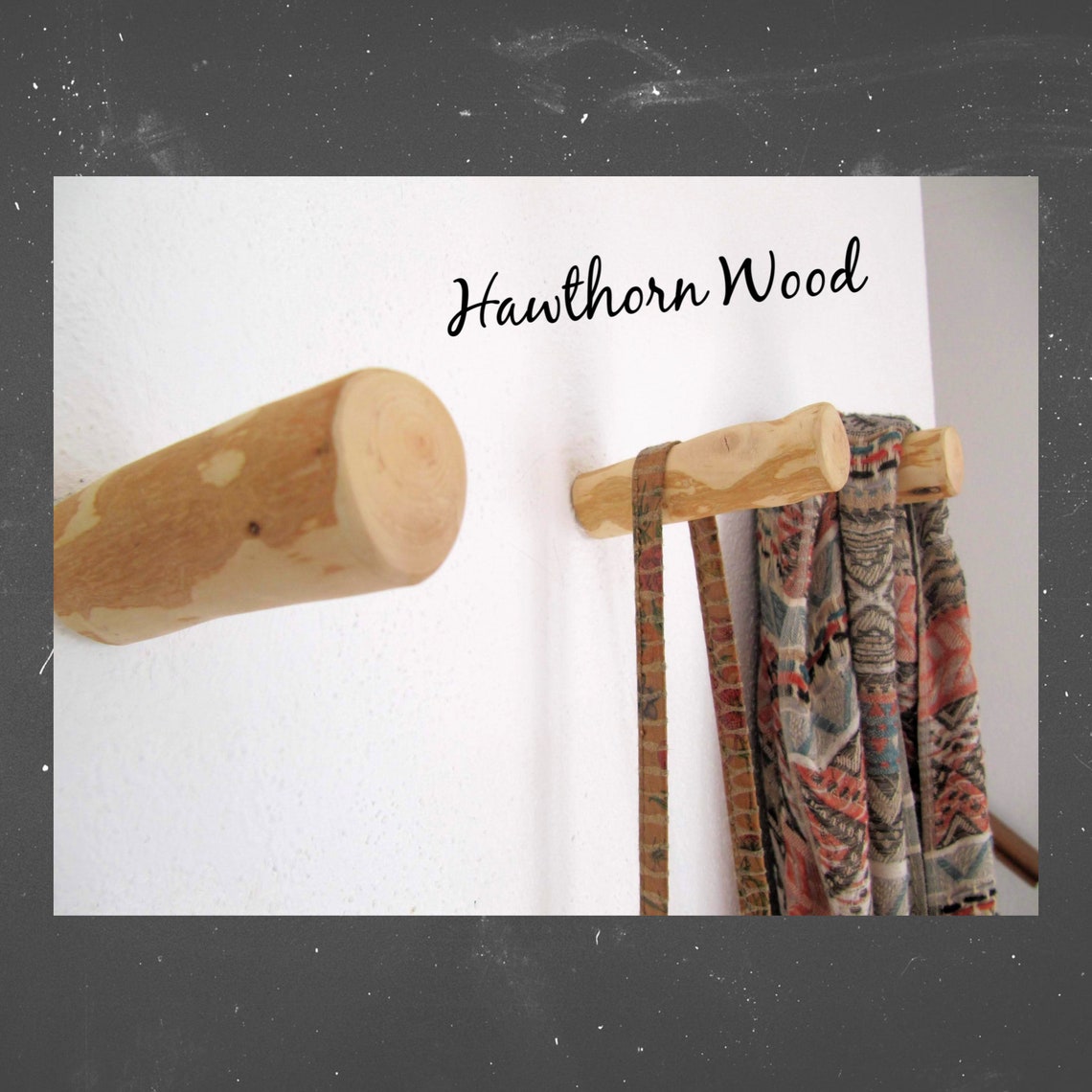 Wooden wall hook Cork Wood Rustic Branch Hooks Wooden Hook Etsy