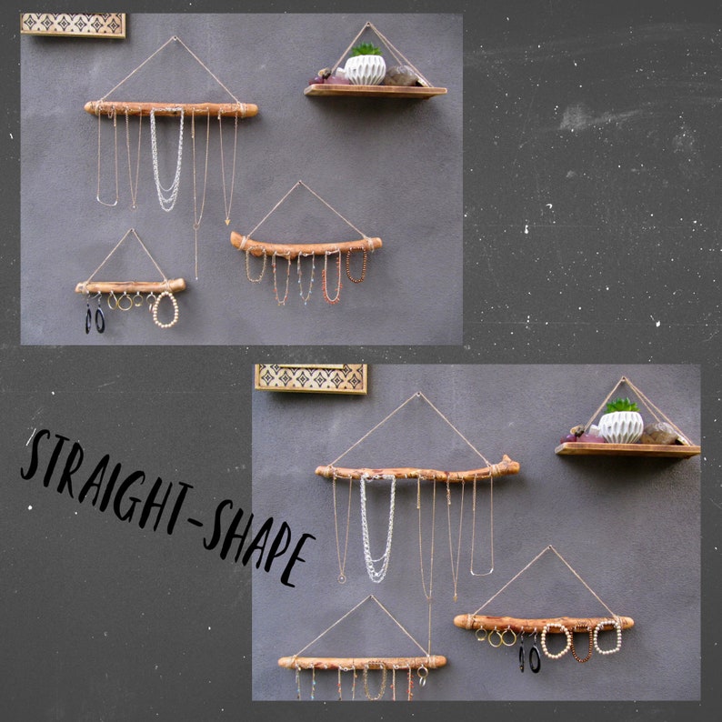 Made to Order Small Space Storage Hangers Olive Wood Jewelry Organizer Choose your own jewelry Display Art Eco friendly Zero Waste
