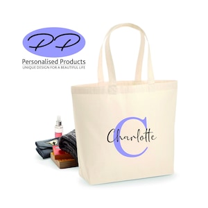Sacola com nome personalizado, presente personalizado, sacola com nome e letra personalizados, presente para a mãe, sacola de compras com monograma, sacola com inicial do nome