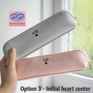 Mini borsa per cosmetici personalizzata o astuccio per matite / regalo con monogramma / porta pennelli per trucco personalizzato / regalo personalizzato per lei / personalizzato