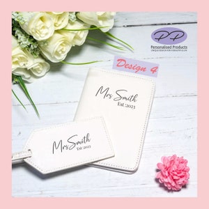Personalised Passport Set, Custom Travel Set, Passport Cover + Luggage Tag Set, Personalised Gift for Her, Travel Gift, Holiday Gift