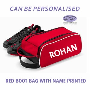 Personalised football boot bag, Sport shoe bag with initials or name, custom initials boots bag for sport, sports kit bag, football kit bag
