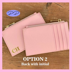 PERSONALISED CARD HOLDER, coin purse, Initial card holder, custom card holder, personalised purse, monogram card holder wallet, Gift for her