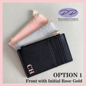 PERSONALISED CARD HOLDER, coin purse, Initial card holder, custom card holder, personalised purse, monogram card holder wallet, Gift for her